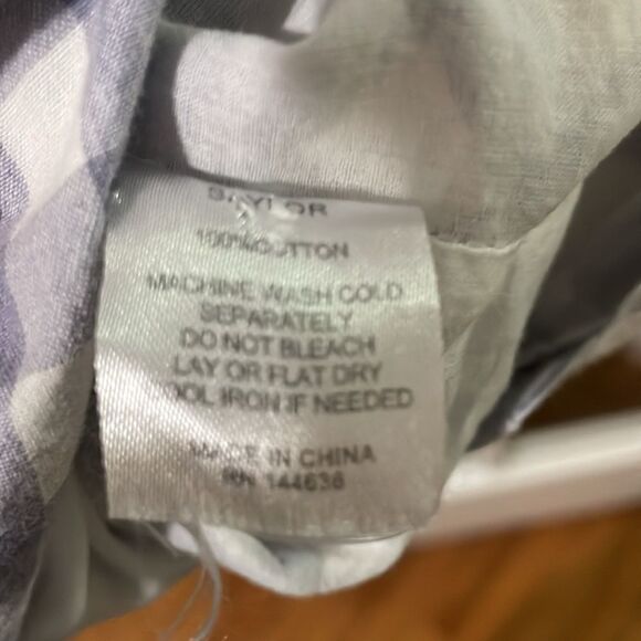 Anthropologie Saylor hadleigh gingham button blue plaid sweetheart mini dress - Picture 8 of 12